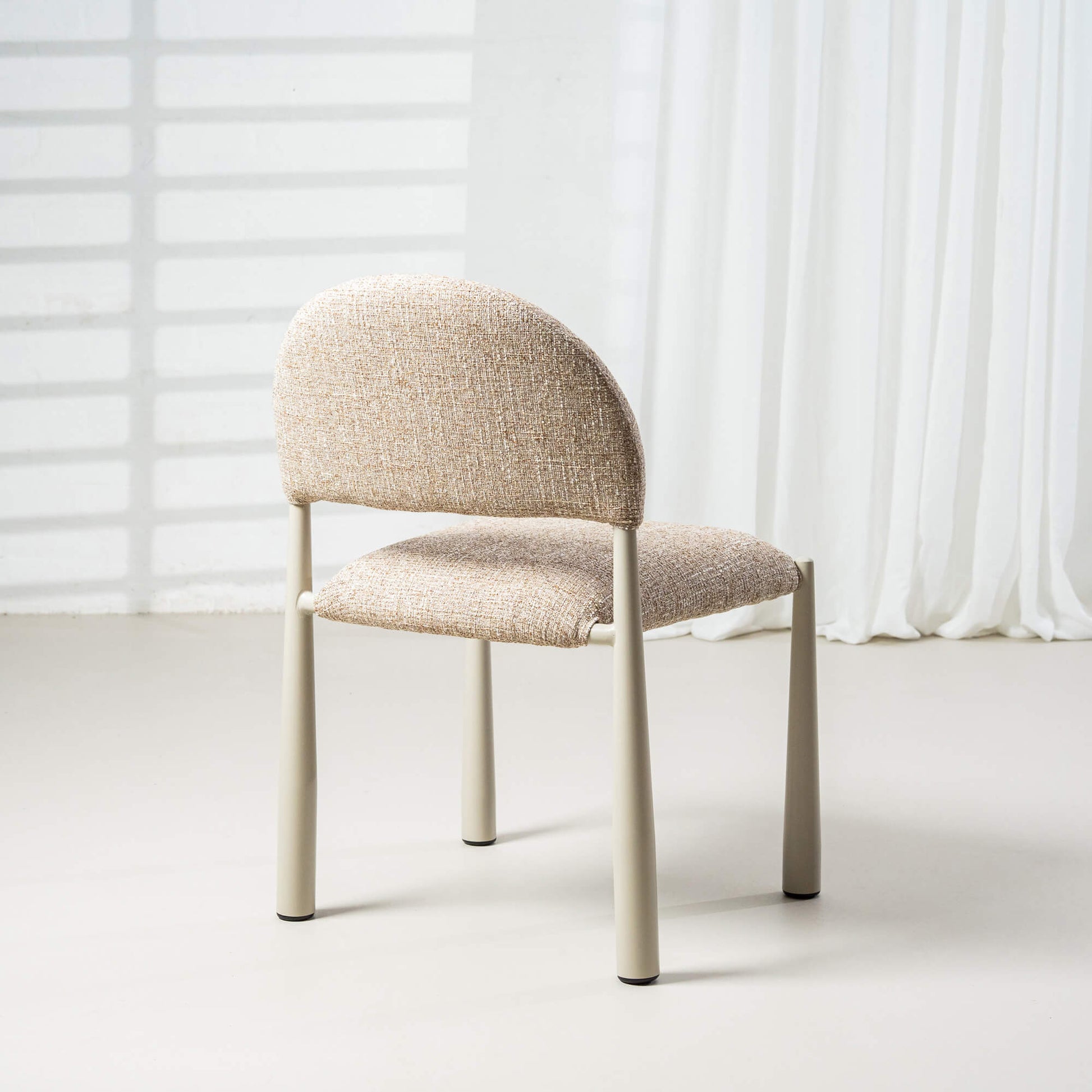 Amalfi Coastal Modern Metal Autumn Fabric Dining Chairs | Autumn