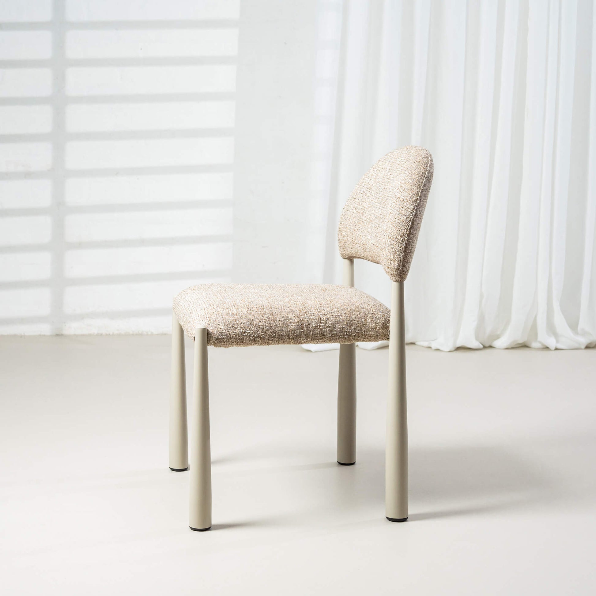 Amalfi Coastal Modern Metal Autumn Fabric Dining Chairs | Autumn