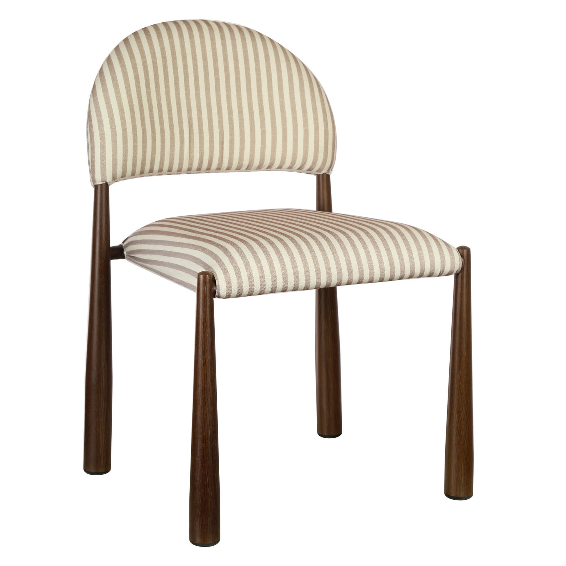 Amalfi Coastal Modern Metal Autumn Fabric Dining Chairs | Beige