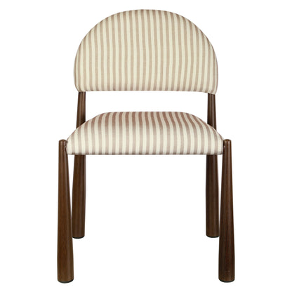 Amalfi Coastal Modern Metal Autumn Fabric Dining Chairs | Beige