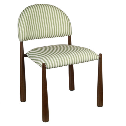 Amalfi Coastal Modern Metal Autumn Fabric Dining Chairs | Moss