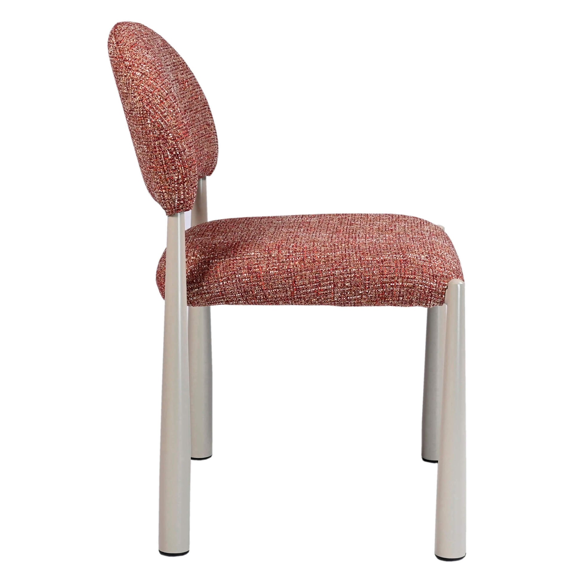 Amalfi Coastal Modern Metal Autumn Fabric Dining Chairs | Sunset