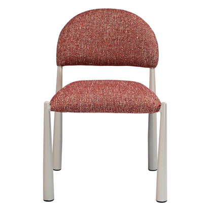 Amalfi Coastal Modern Metal Autumn Fabric Dining Chairs | Sunset