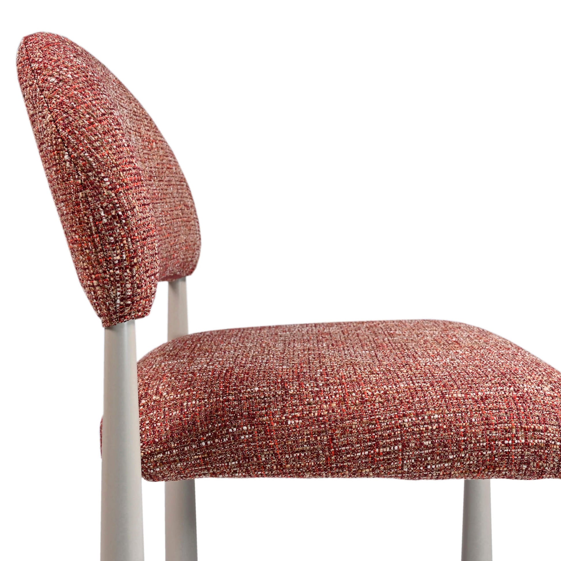 Amalfi Coastal Modern Metal Autumn Fabric Dining Chairs | Sunset