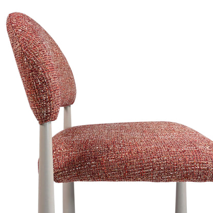 Amalfi Coastal Modern Metal Autumn Fabric Dining Chairs | Sunset