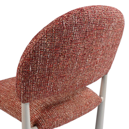 Amalfi Coastal Modern Metal Autumn Fabric Dining Chairs | Sunset