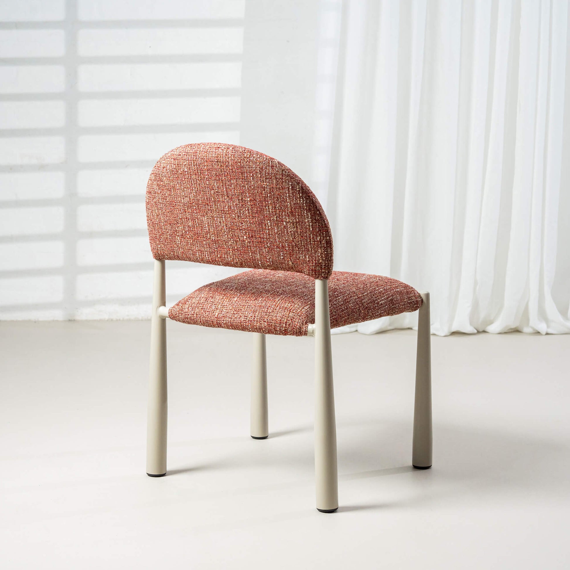 Amalfi Coastal Modern Metal Autumn Fabric Dining Chairs | Sunset