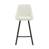 Amberley | Contemporary Metal White Sand Fabric Bar Stools | Set Of 2