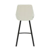 Amberley | Contemporary Metal White Sand Fabric Bar Stools | Set Of 2