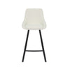 Amberley | Contemporary Metal White Sand Fabric Bar Stools | Set Of 2
