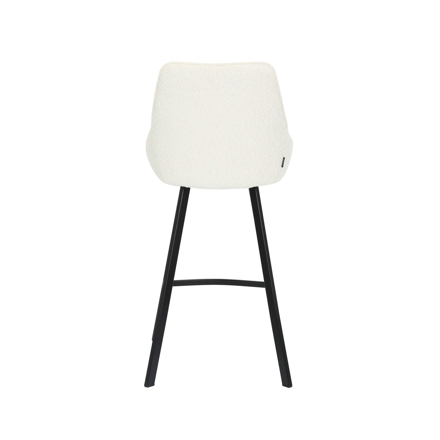 Amberley | Contemporary Metal White Sand Fabric Bar Stools | Set Of 2 | White