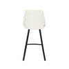 Amberley | Contemporary Metal White Sand Fabric Bar Stools | Set Of 2