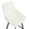 Amberley | Contemporary Metal White Sand Fabric Bar Stools | Set Of 2