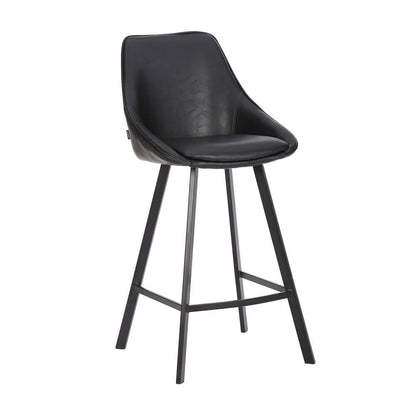 Modern Black PU Leather Bar Stools | Black