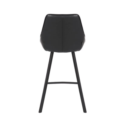 Modern Black PU Leather Bar Stools | Black
