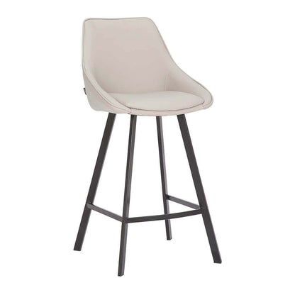Modern Light Grey PU Leather Bar Stools | Light Grey