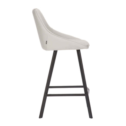 Modern Light Grey PU Leather Bar Stools | Light Grey