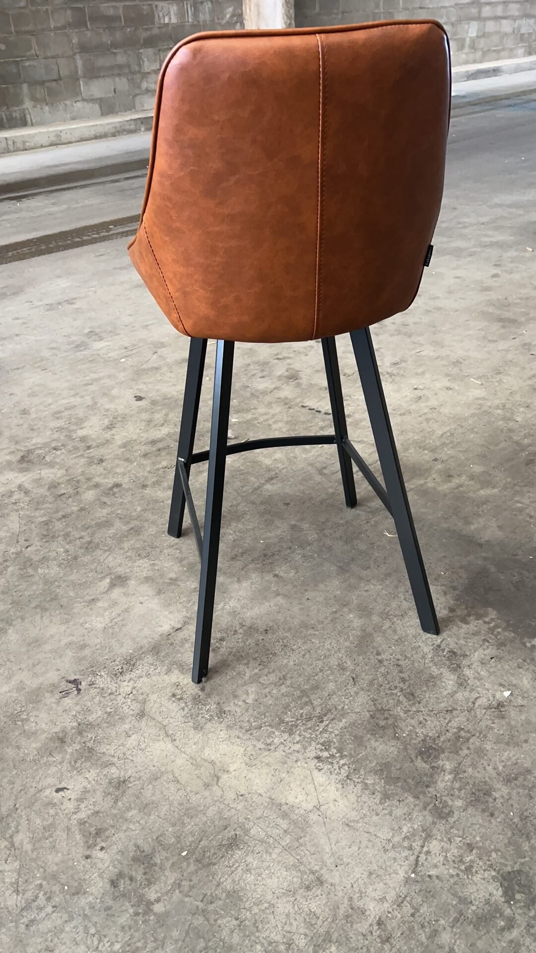 Modern Tan PU Leather Bar Stools | Tan
