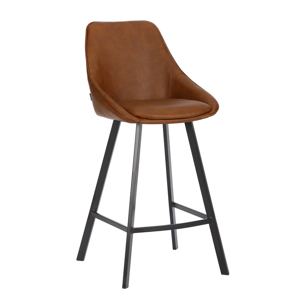 Modern Tan PU Leather Bar Stools | Tan