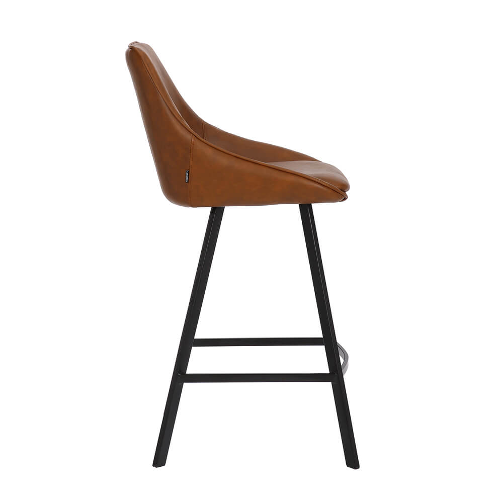 Modern Tan PU Leather Bar Stools | Tan
