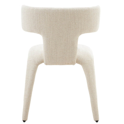 Amira | Mid Century Cream Coffee Fabric Dining Chairs | Set Of 2 | Cream