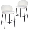 Andre | Modern Metal Fabric Bar Stools | Set Of 2