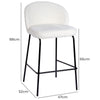 Andre | Modern Metal Fabric Bar Stools | Set Of 2
