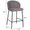 Andre | Modern Metal Fabric Bar Stools | Set Of 2