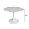 Andre | Metal Scratch Resistant Polished Ceramic 4 Seater Round Dining Table
