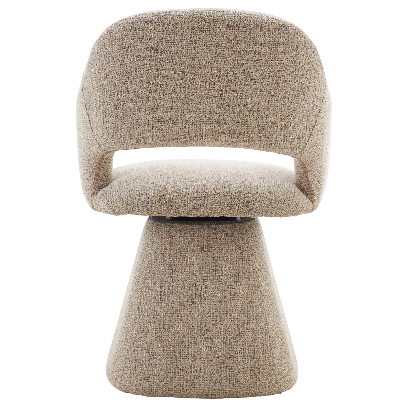 Arcadia | Modern 360 Swivel Desert Taupe Pine Green Fabric Dining Chair With Arms | Desert Taupe