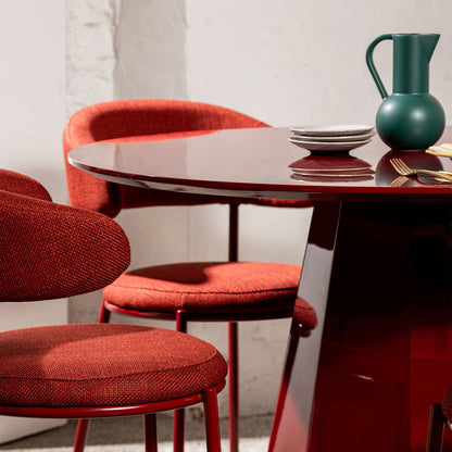 Bancroft | Modern Wooden 4 Seater 120cm Round Table | Wine
