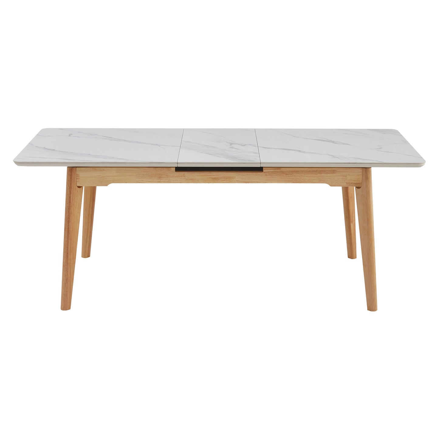 Arlington | Snow White Extendable 1.6m – 2m Ceramic Wooden Dining Table | Snow White