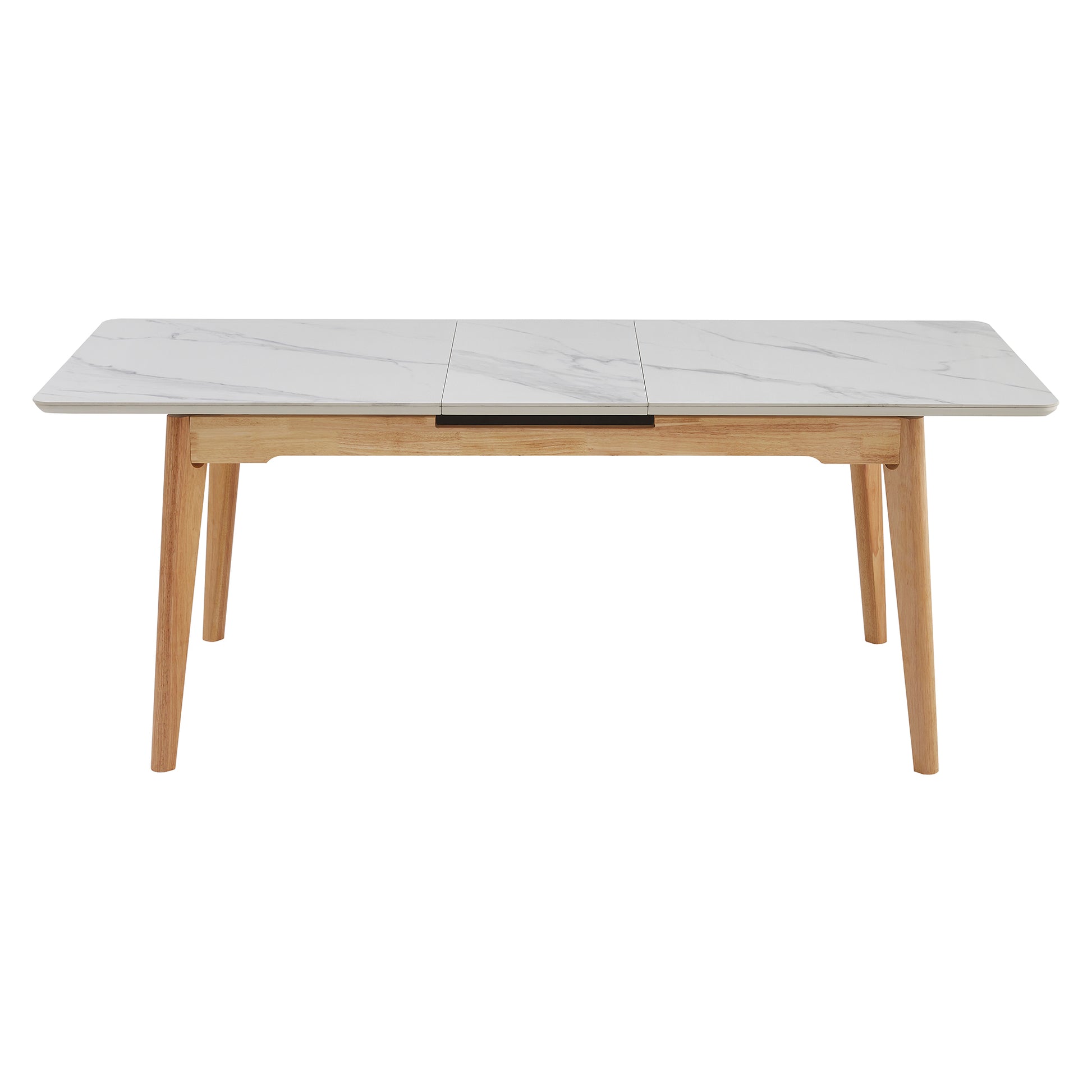 Arlington | Snow White Extendable 1.6m – 2m Ceramic Wooden Dining Table | Snow White