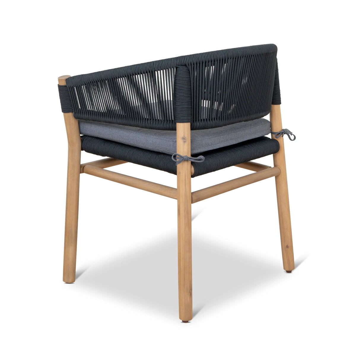 Ashgrove | Coastal Royal Anthracite Wooden Dining Chairs With Arms | Anthracite