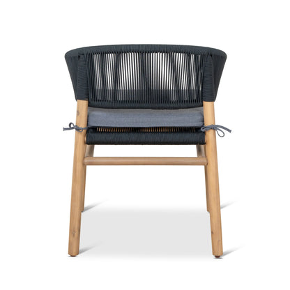 Ashgrove | Coastal Royal Anthracite Wooden Dining Chairs With Arms | Anthracite
