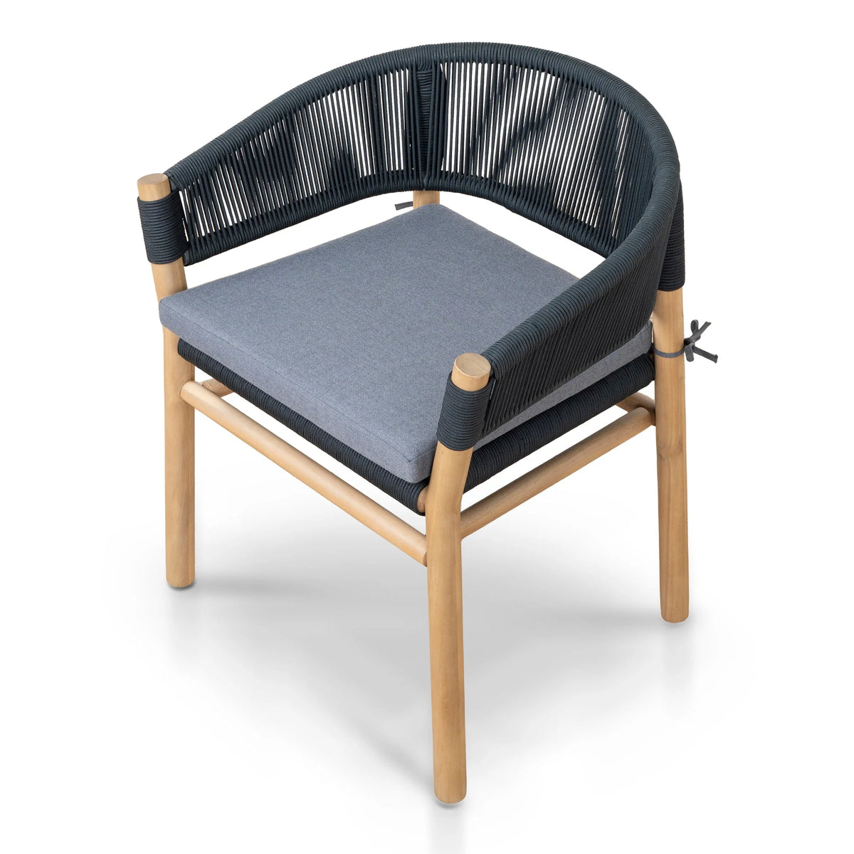 Ashgrove | Coastal Royal Anthracite Wooden Dining Chairs With Arms