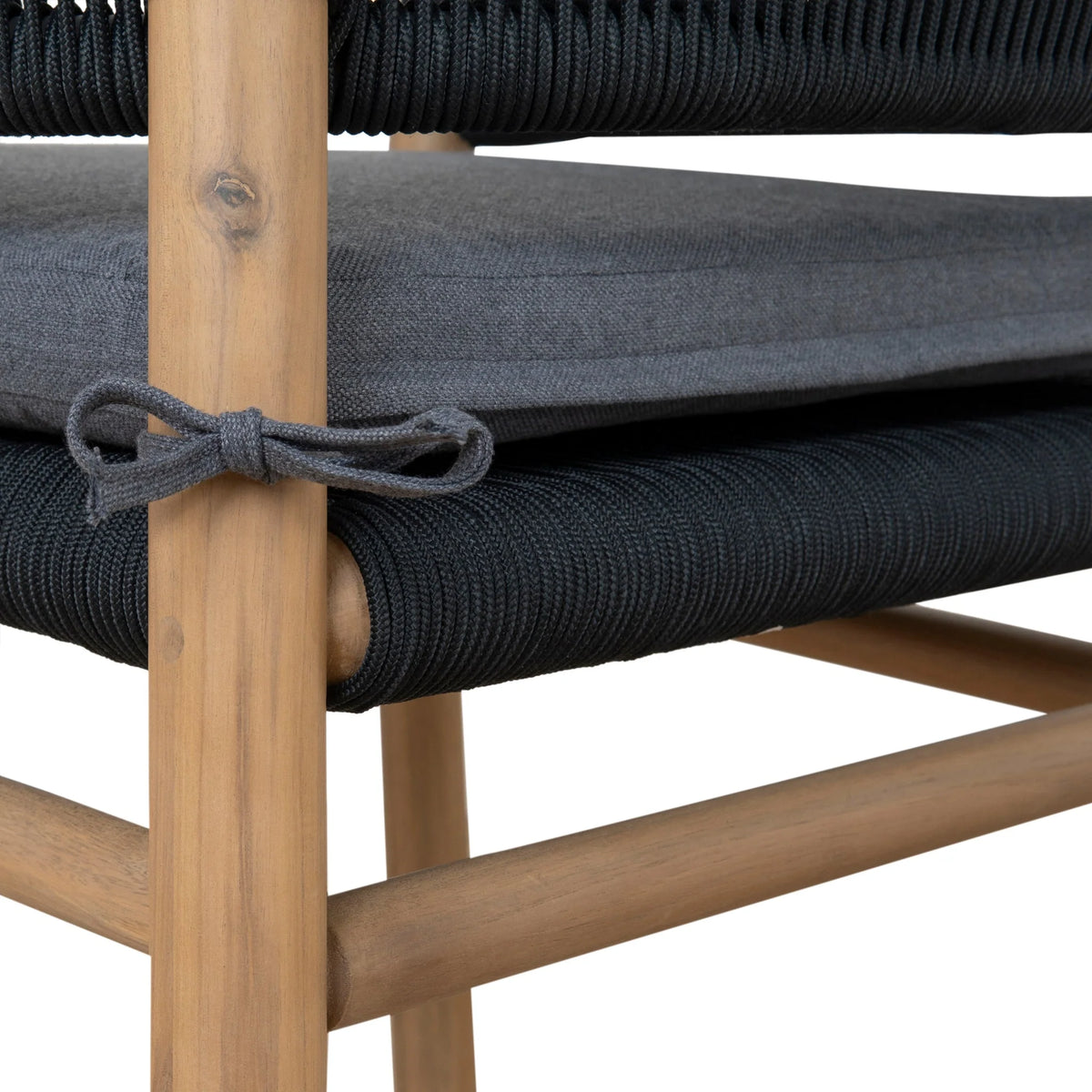 Ashgrove | Coastal Royal Anthracite Wooden Dining Chairs With Arms | Anthracite
