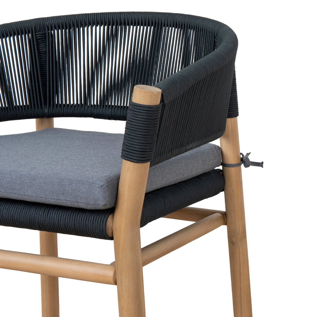 Ashgrove | Coastal Royal Anthracite Wooden Dining Chairs With Arms
