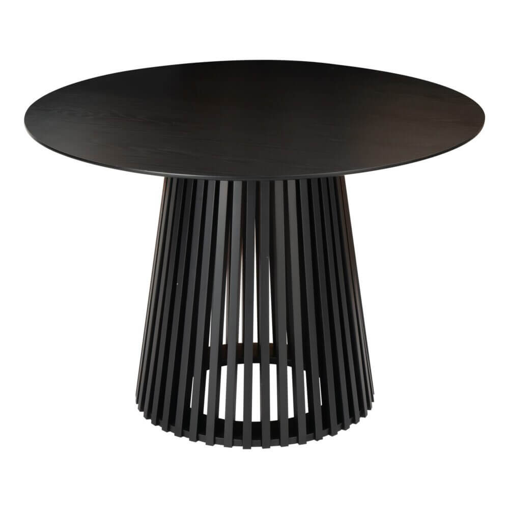 Ashwood | Modern Coastal Pedestal Wooden Dining Table | Black