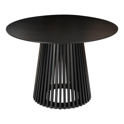 Ashwood | Modern Coastal Pedestal Wooden Dining Table | Black