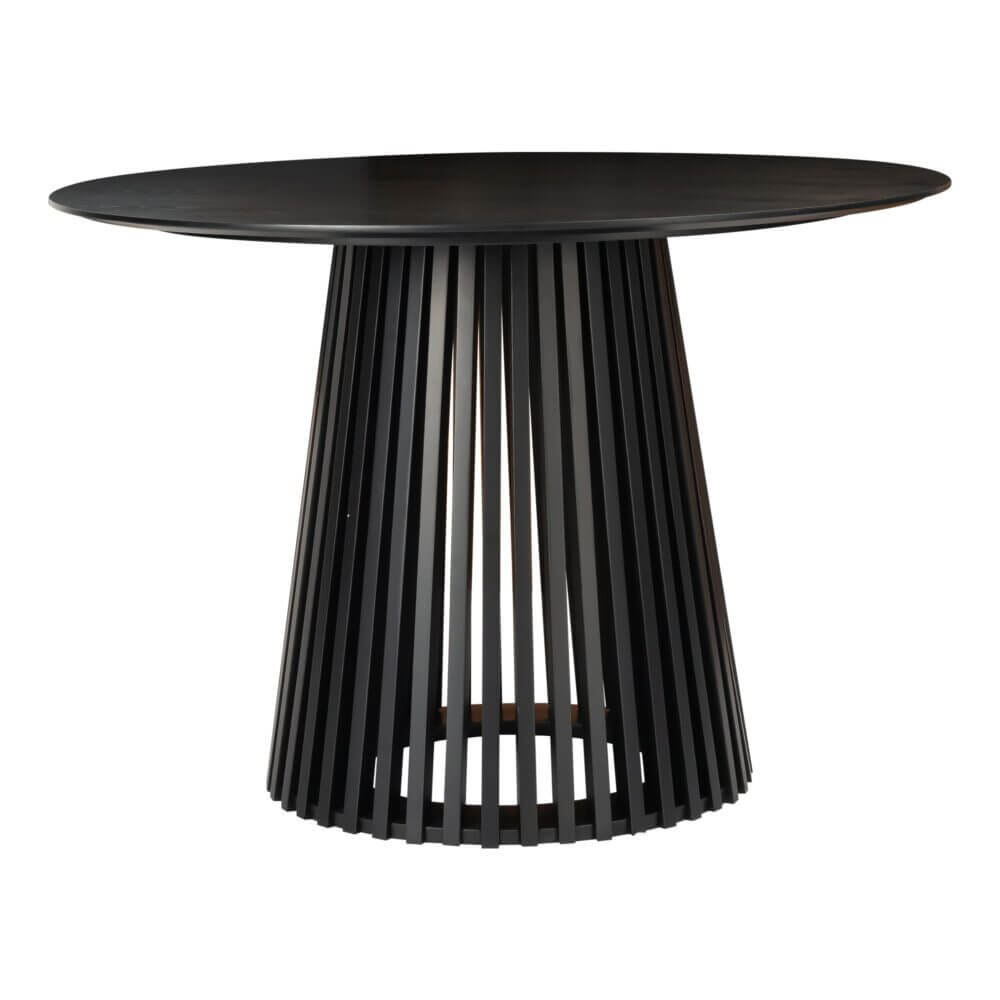 Ashwood | Modern Coastal Pedestal Wooden Dining Table | Black