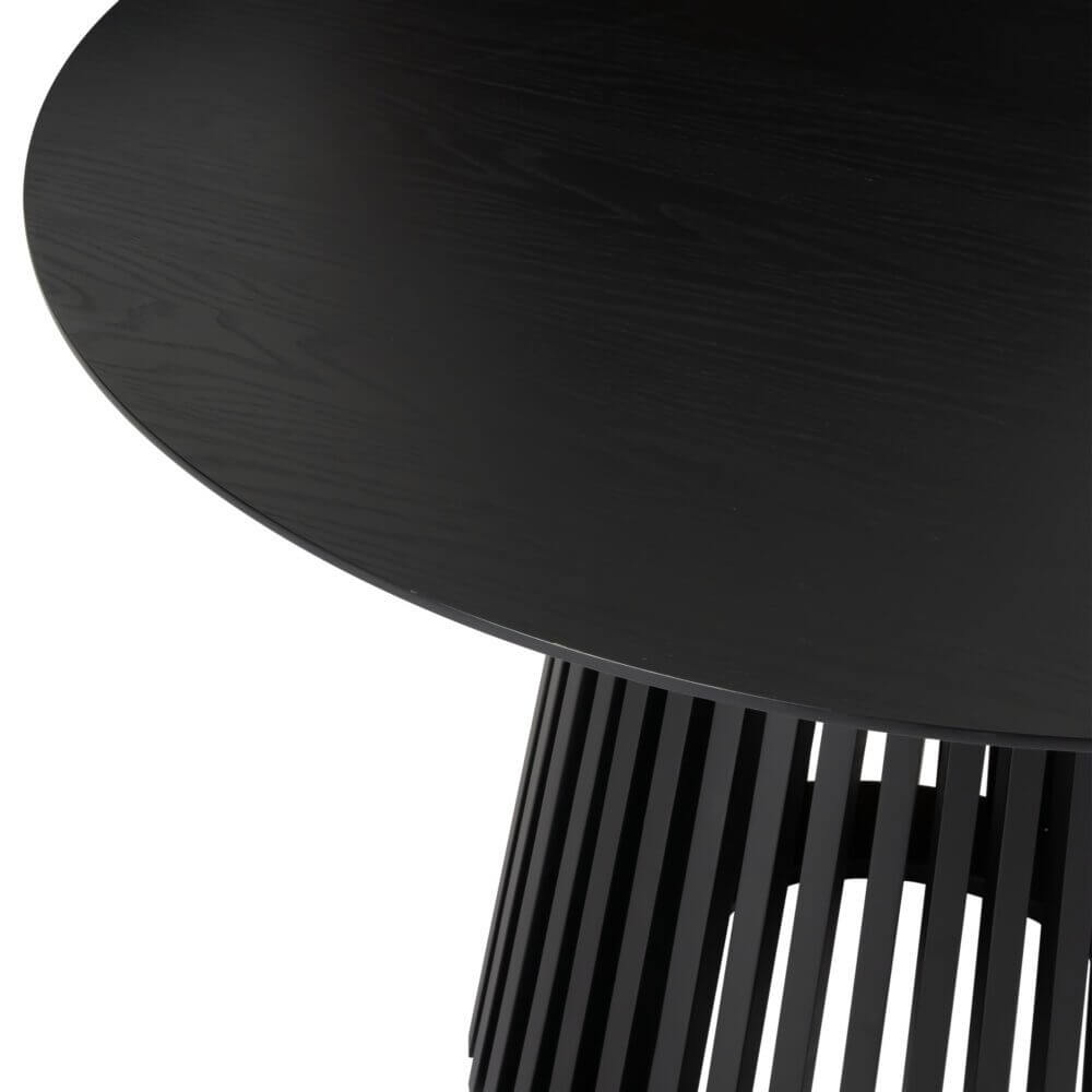 Ashwood | Modern Coastal Pedestal Wooden Dining Table | Black