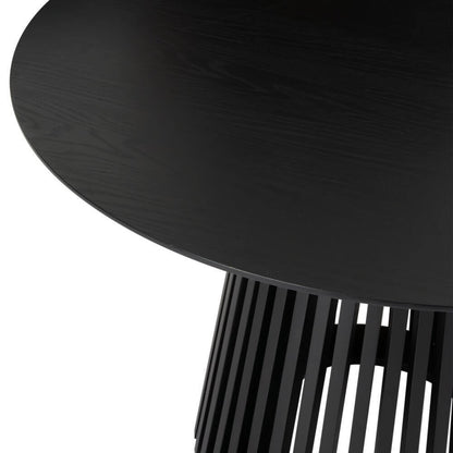 Ashwood | Modern Coastal Pedestal Wooden Dining Table | Black