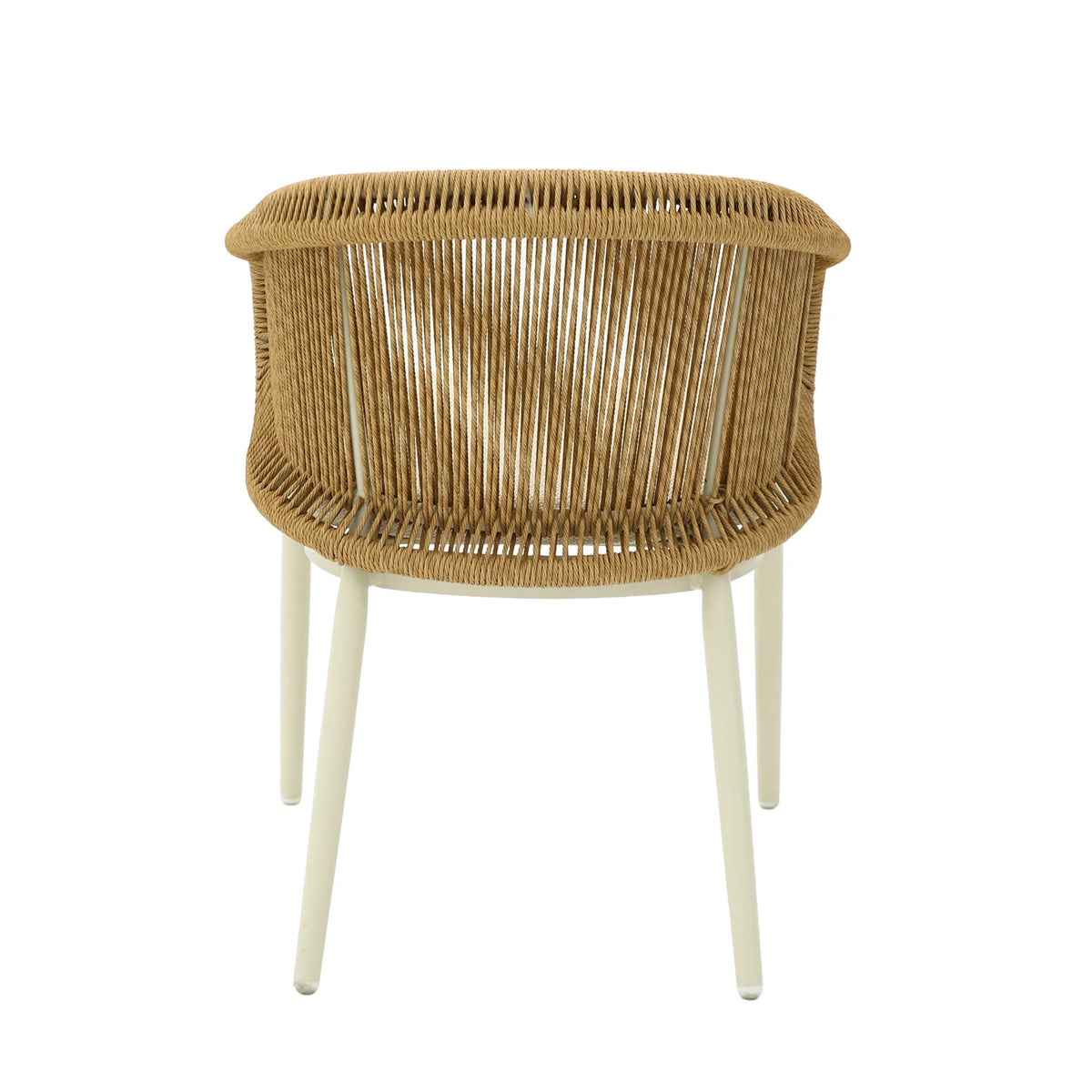 Aspendale | Coastal Beige Fabric Natural Rattan Dining Chairs With Arms | Beige