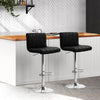 Astor | Contemporary Black PU Leather Bar Stools | Set Of 2