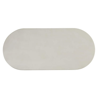 Astra | Coastal Industrial Pebble 2.4m Wooden Oval Dining Table | Pebble