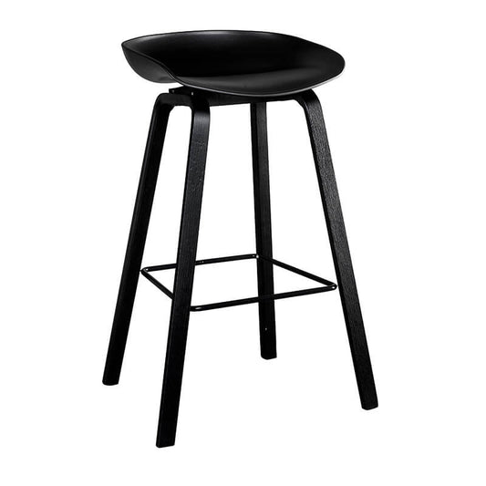 Astra | Contemporary Metal Black White Bar Stool | Black