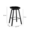 Astra | Contemporary Metal Black White Bar Stool