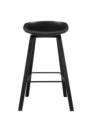 Astra | Contemporary Metal Black White Bar Stool | Black