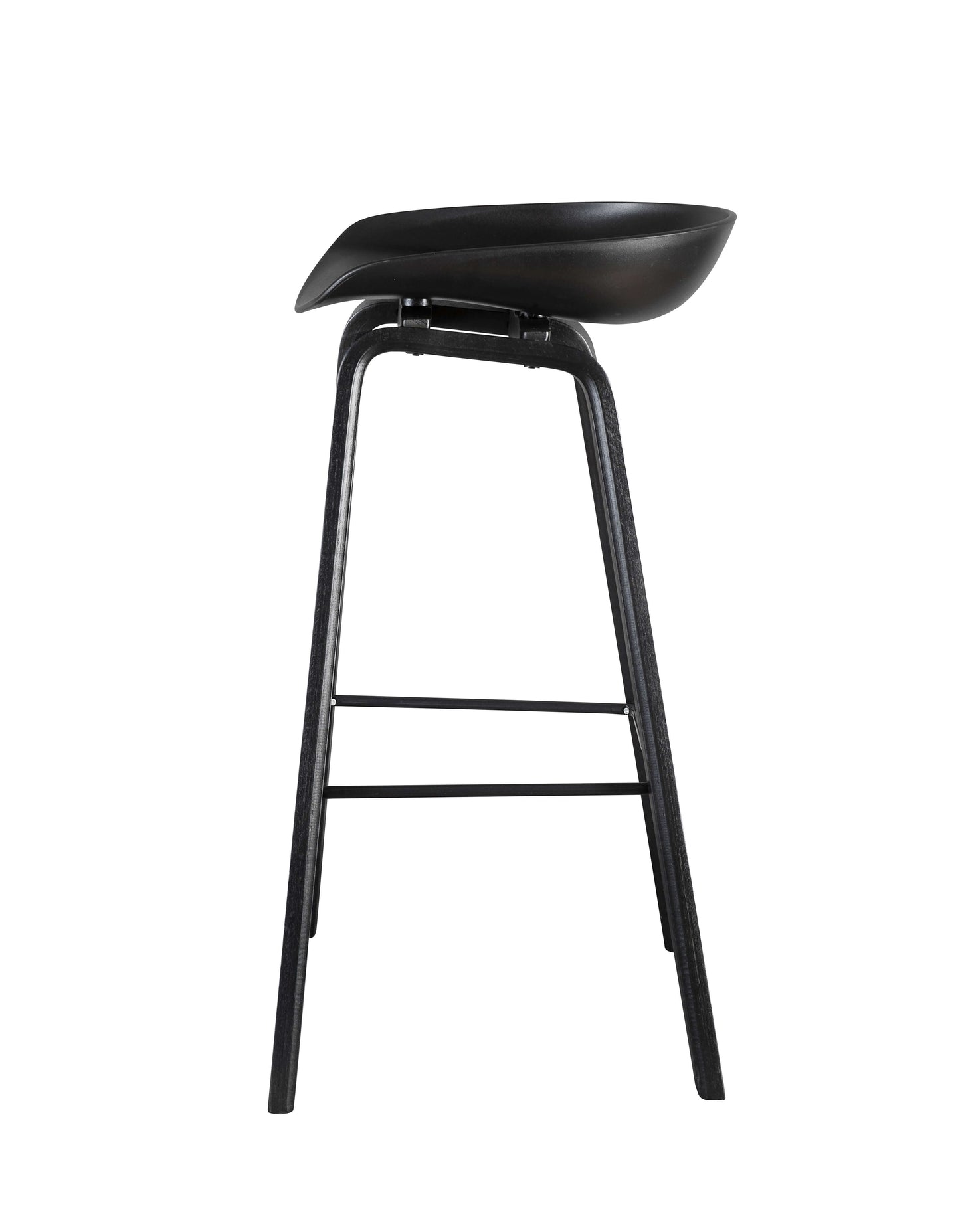 Astra | Contemporary Metal Black White Bar Stool | Black